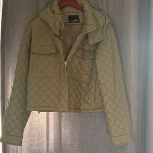 XL Sam Edelman Sage Green Quilted Puffer Jacket